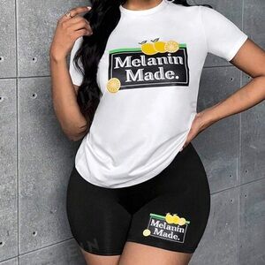 SHEIN Slayr Slogan Graphic Tee & Biker Shorts